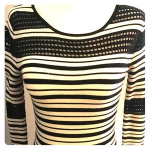 Black and white sweater dress